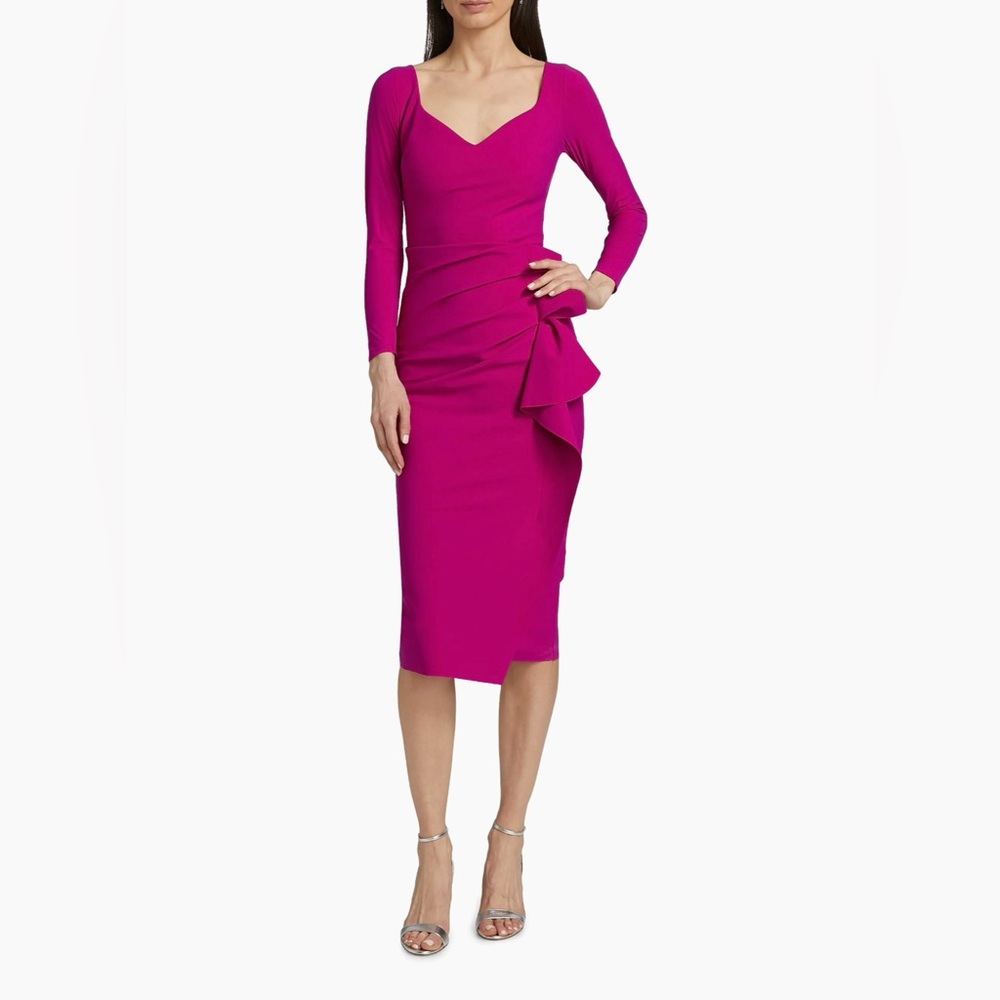 Chiara Boni Magenta Long Sleeve Dress - Picture 2 of 11